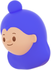 3D People Simple Young Girl Head 